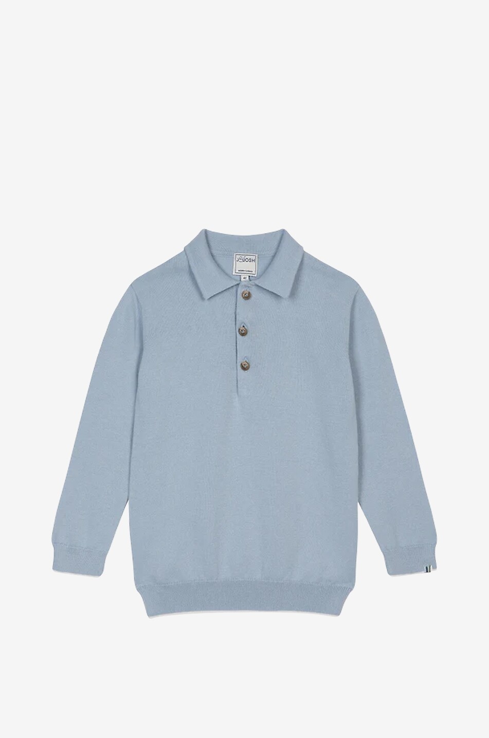 J&JOSH Pull polo en coton à coudières garçon Garçon BLEU CLAIR 1