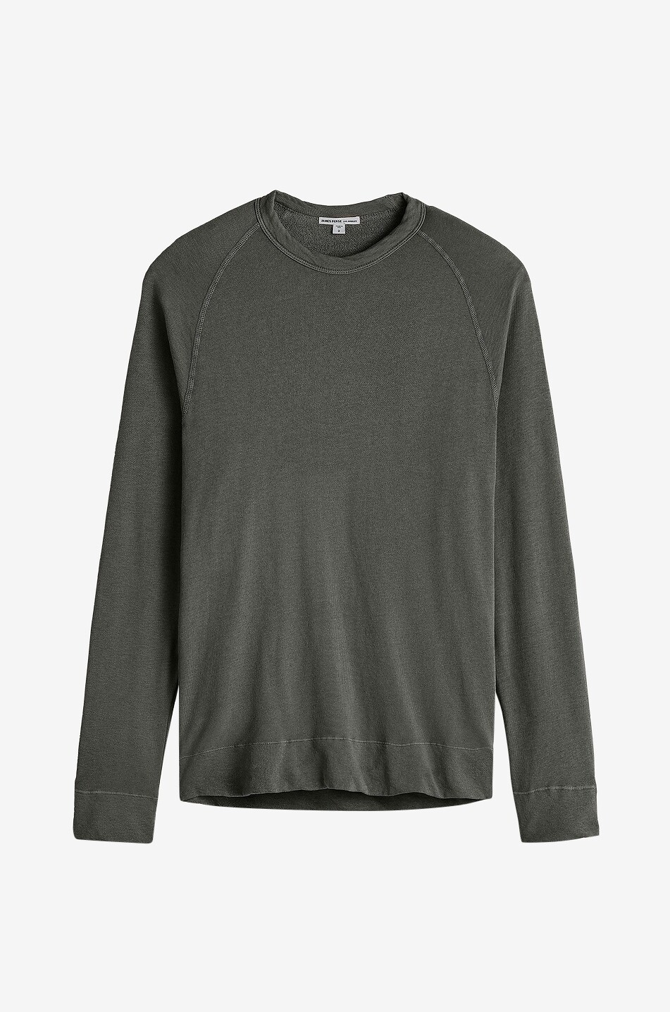 JAMES PERSE Sweat-shirt à col rond jersey flammé Homme VERT 1