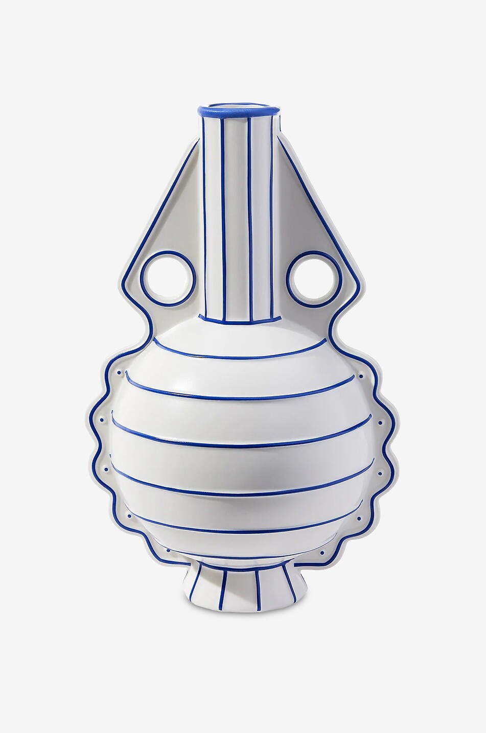 Venezia Large striped porcelain vase