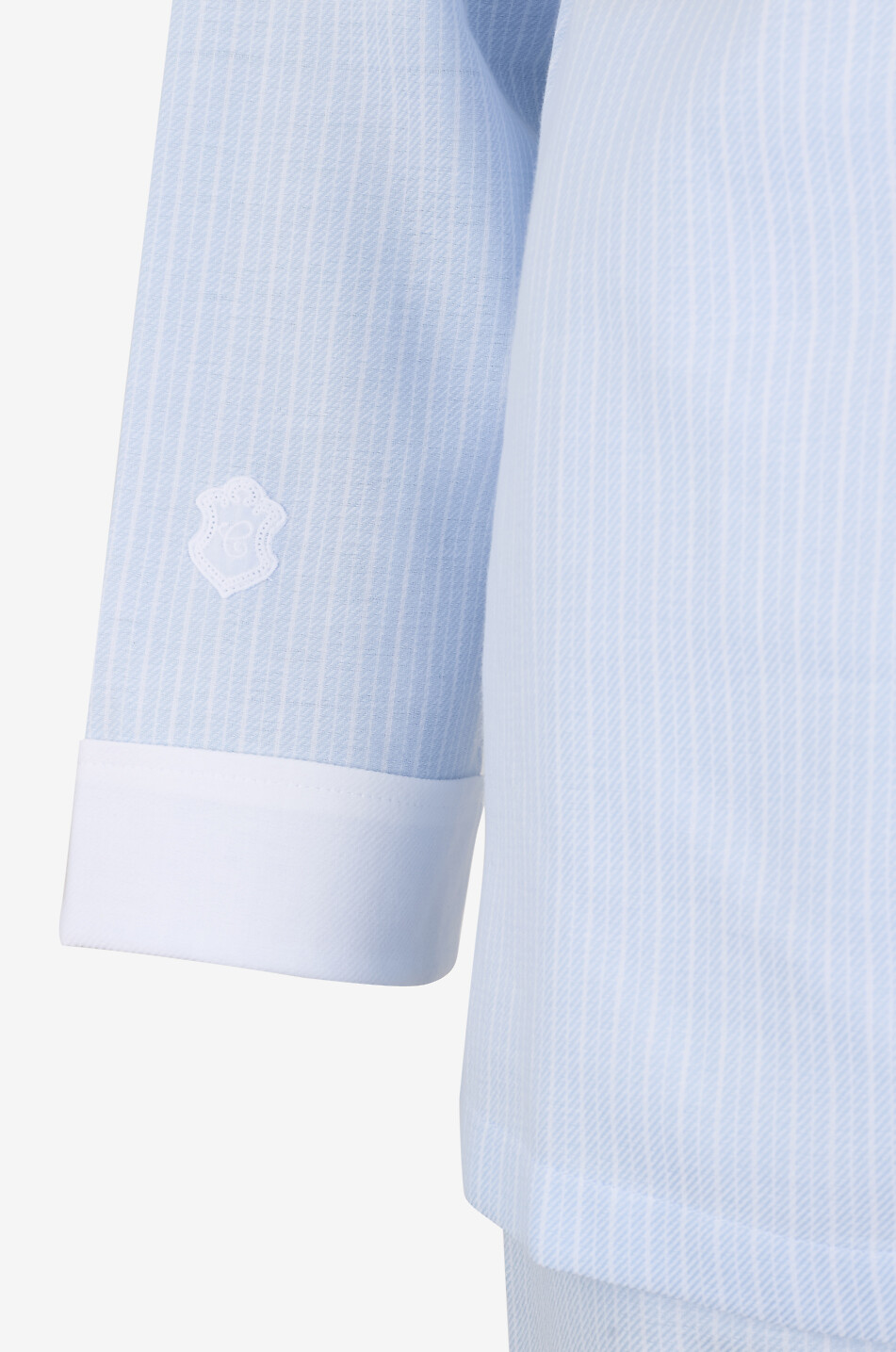 CELESTINE Ensemble pyjama rayé en flanelle coton Ellie Femme BLEU CLAIR 9