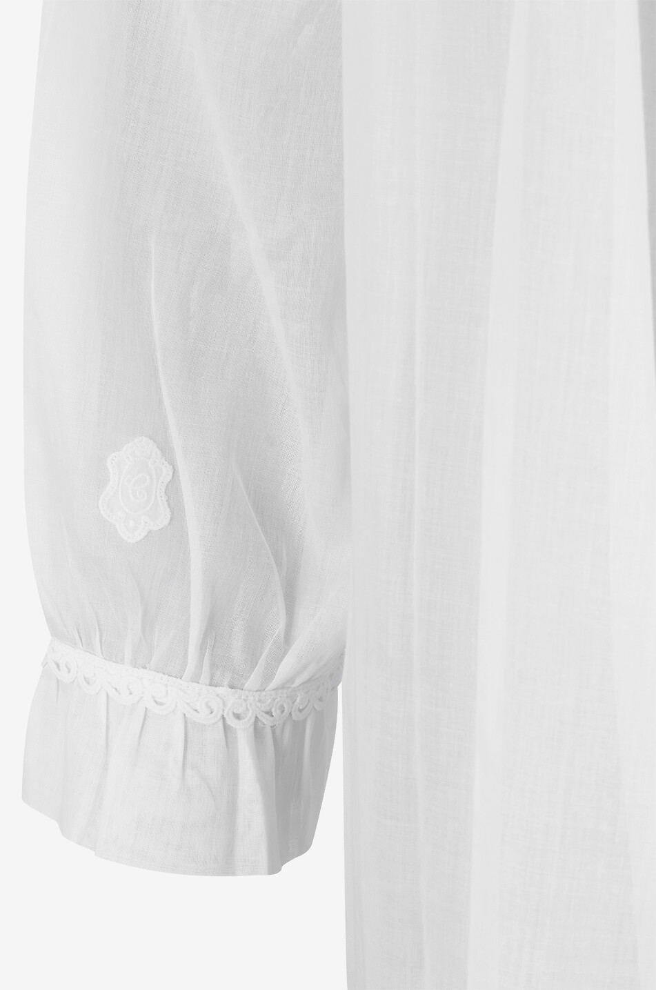 CELESTINE Chemise de nuit en coton à col bateau Anissa Femme BLANC 7