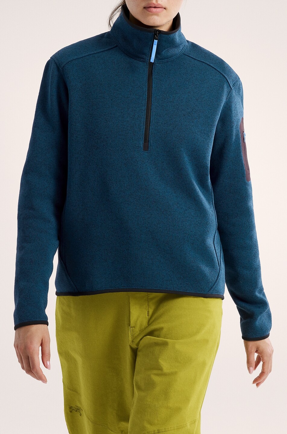 ARC'TERYX Covert half-zip fleece top with stand-up collar Women DARK BLUE 2