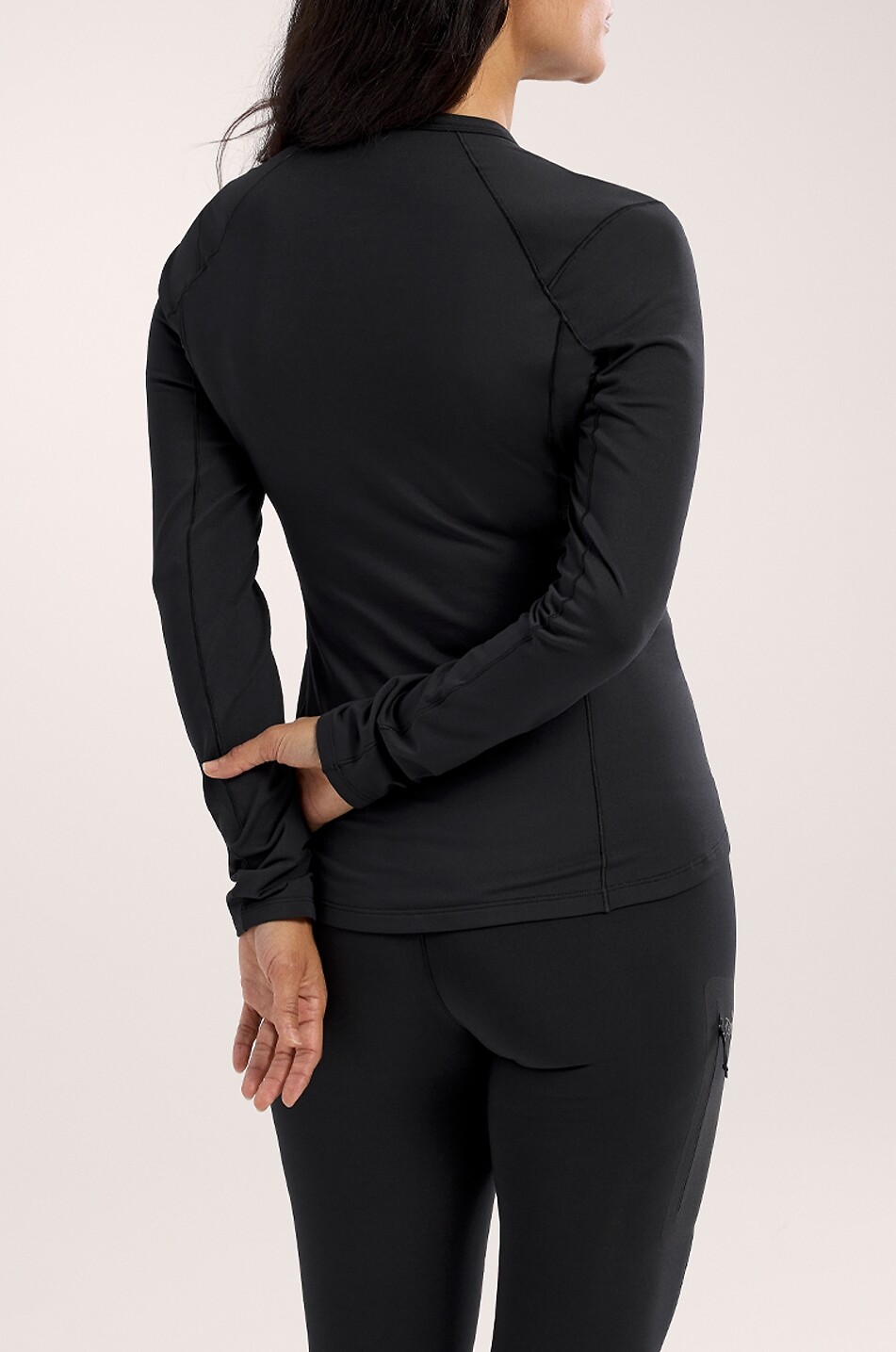 ARC'TERYX Rho Crew lightweight fleece long-sleeved T-shirt Women BLACK 3