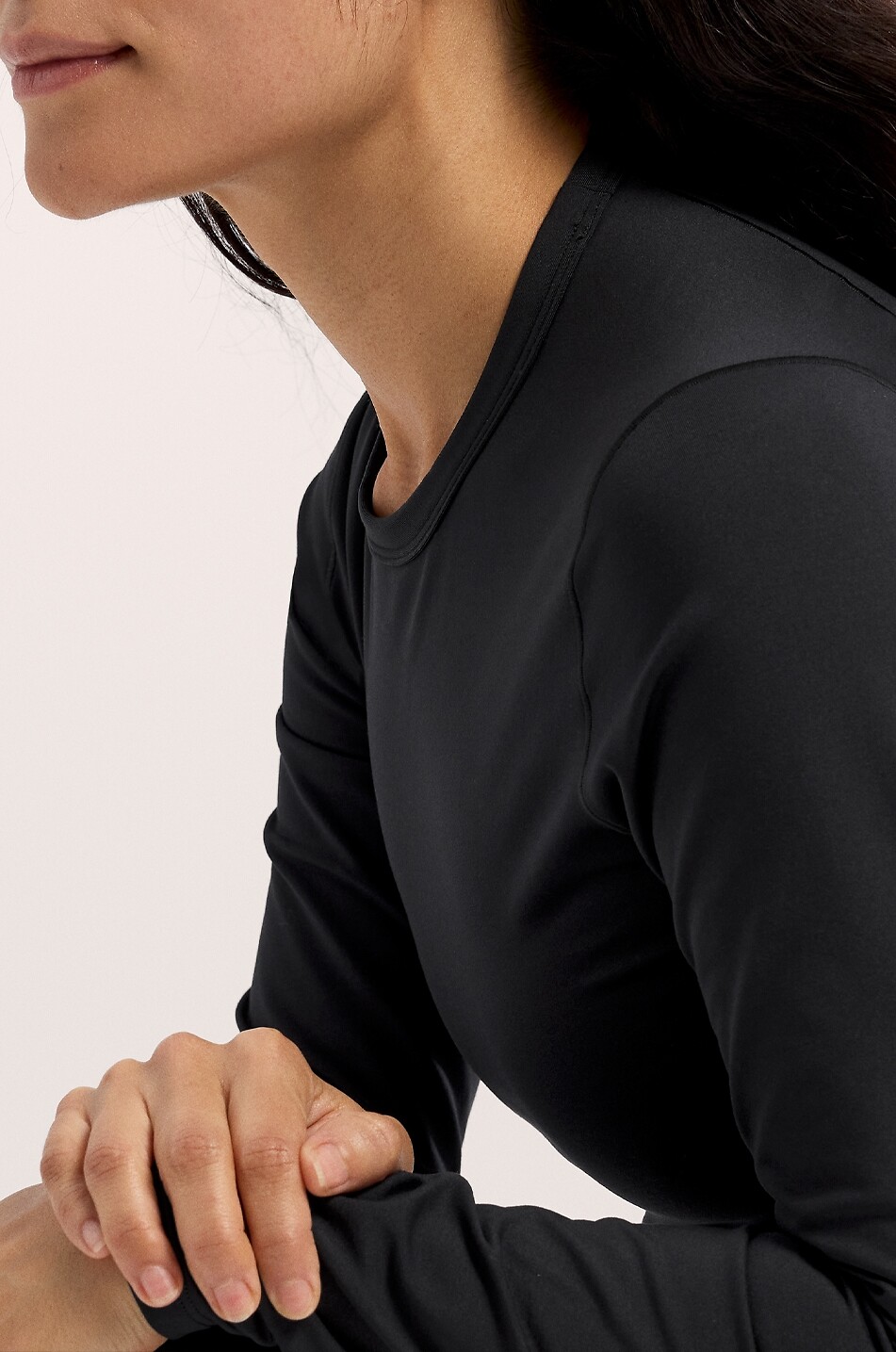 ARC'TERYX Rho Crew lightweight fleece long-sleeved T-shirt Women BLACK 5