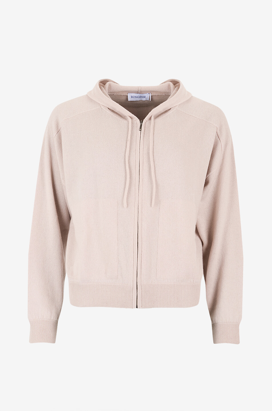 Cardigan zippé à capuche en cachemire
