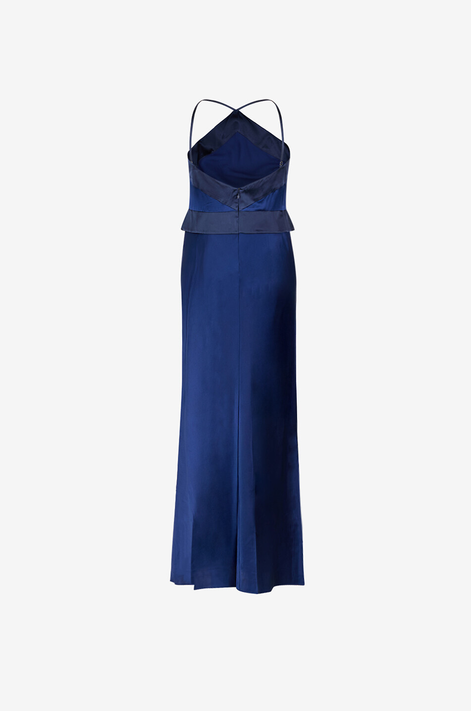 Jillian satin backless long dress - REFORMATION - DARK BLUE - Bongnie Jillian satin backless long dress - REFORMATION - DARK BLUE - Bongnie