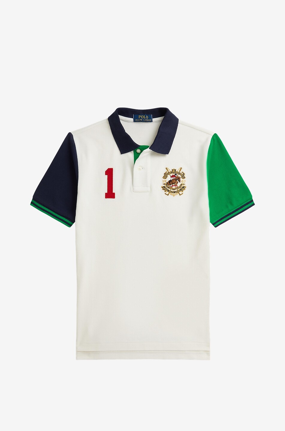Polo en coton piqué brodé garçon Crest