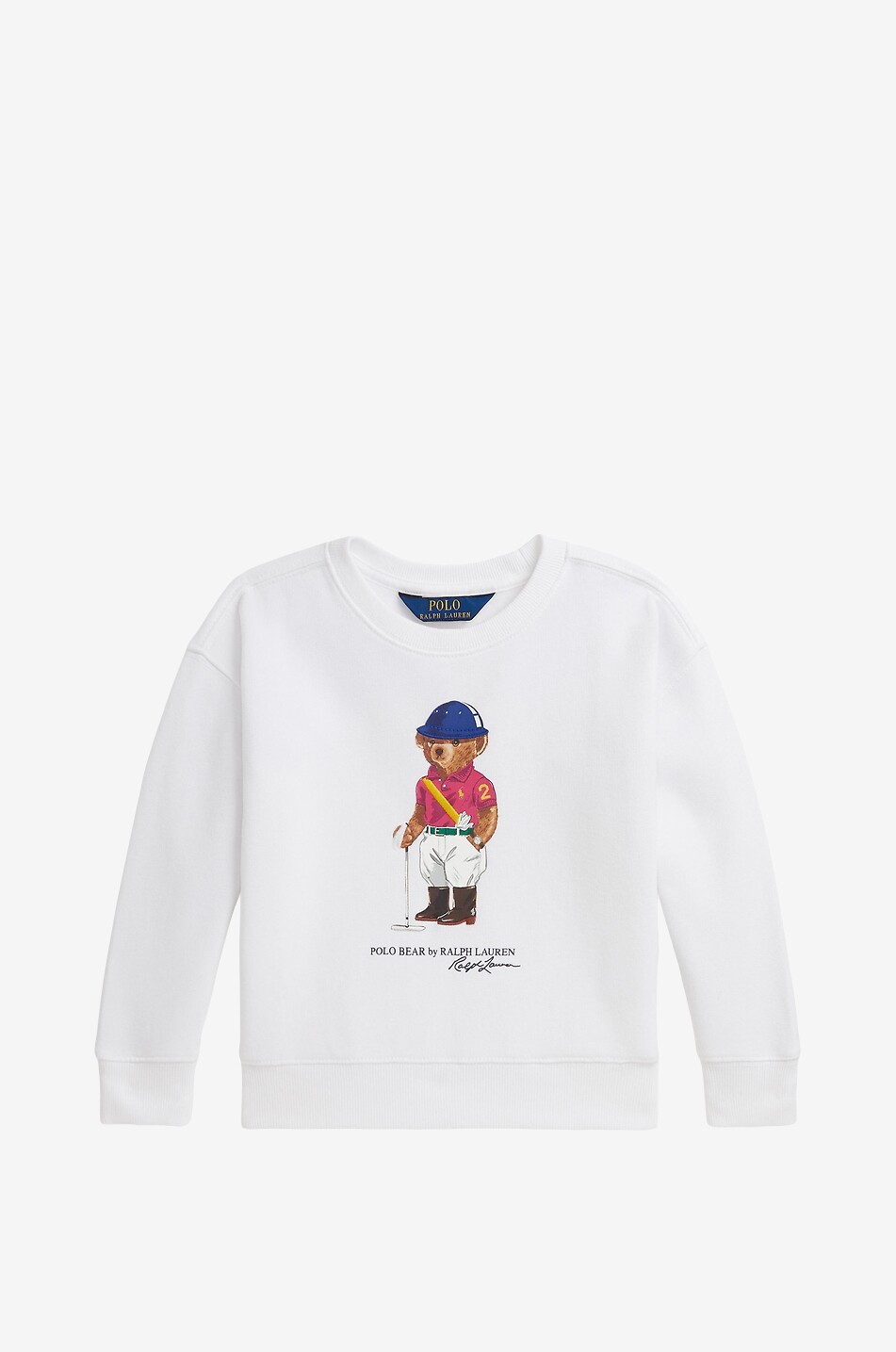 POLO RALPH LAUREN Polo Playing Polo Bear boys' crewneck sweatshirt Girl WHITE 1