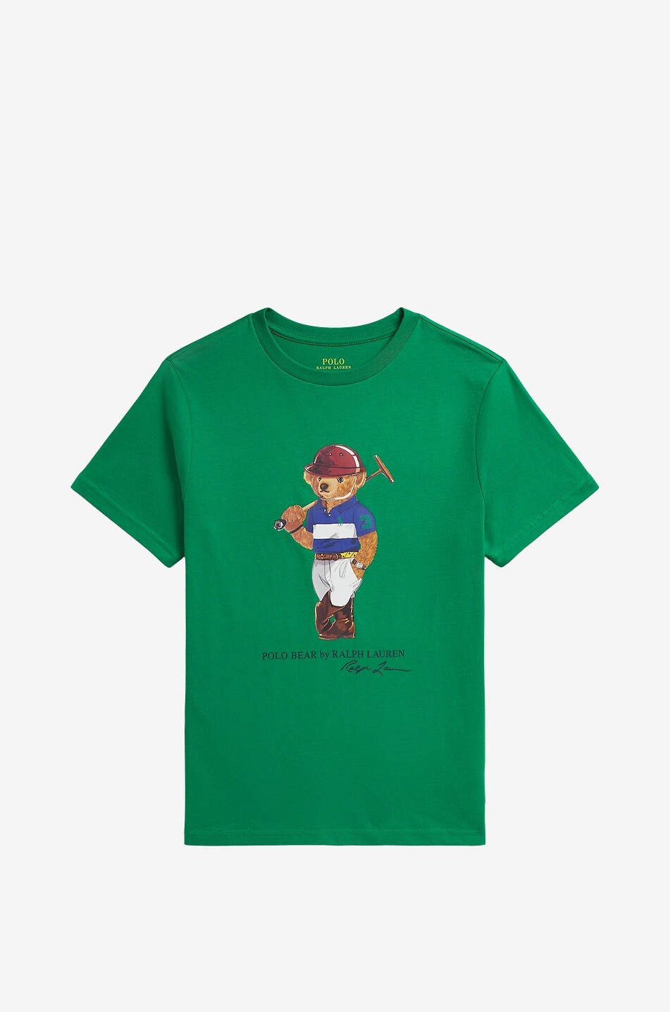 T-shirt garçon en coton à manches courtes Polo Player Polo Bear