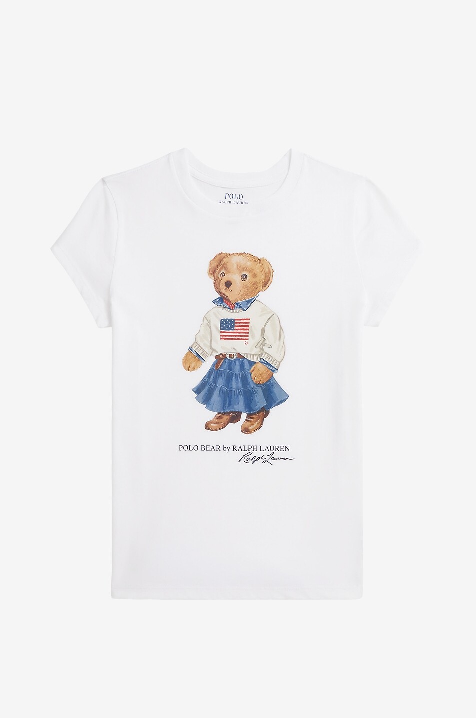Polo Bear Cowgirl girls' short-sleeved T-shirt