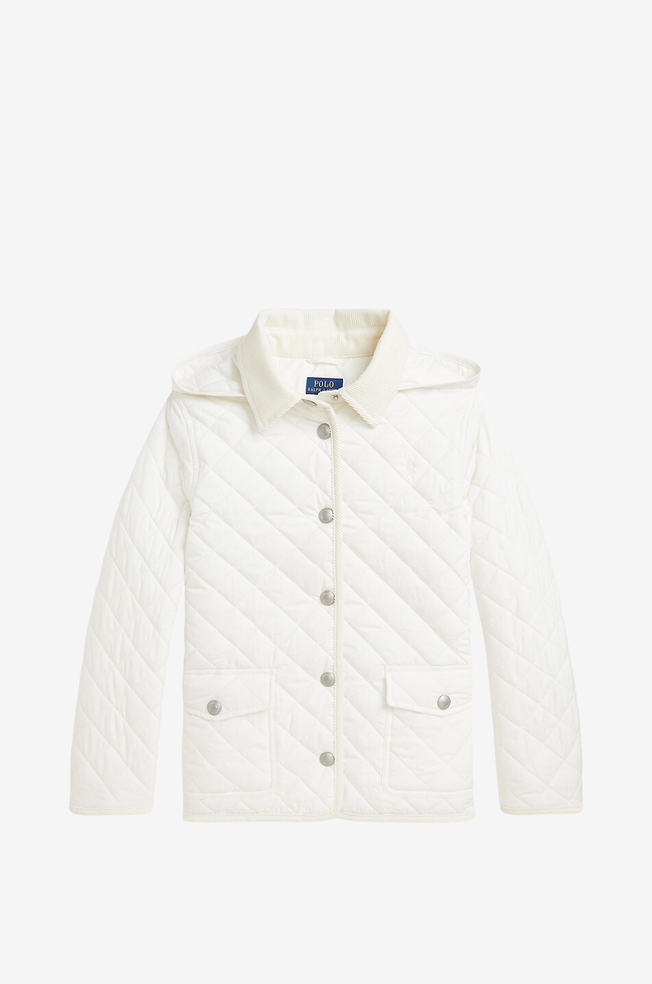 Gesteppte Mädchen-Hemdjacke aus Nylon mit Kapuze