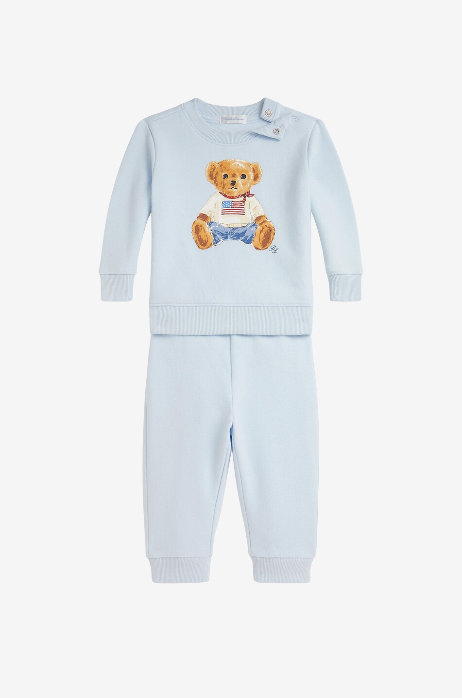 POLO RALPH LAUREN Ensemble de jogging en molleton bébé Flag Polo Bear Bébé BLEU CLAIR 1