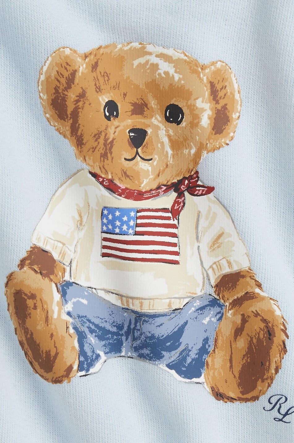 POLO RALPH LAUREN Ensemble de jogging en molleton bébé Flag Polo Bear Bébé BLEU CLAIR 3
