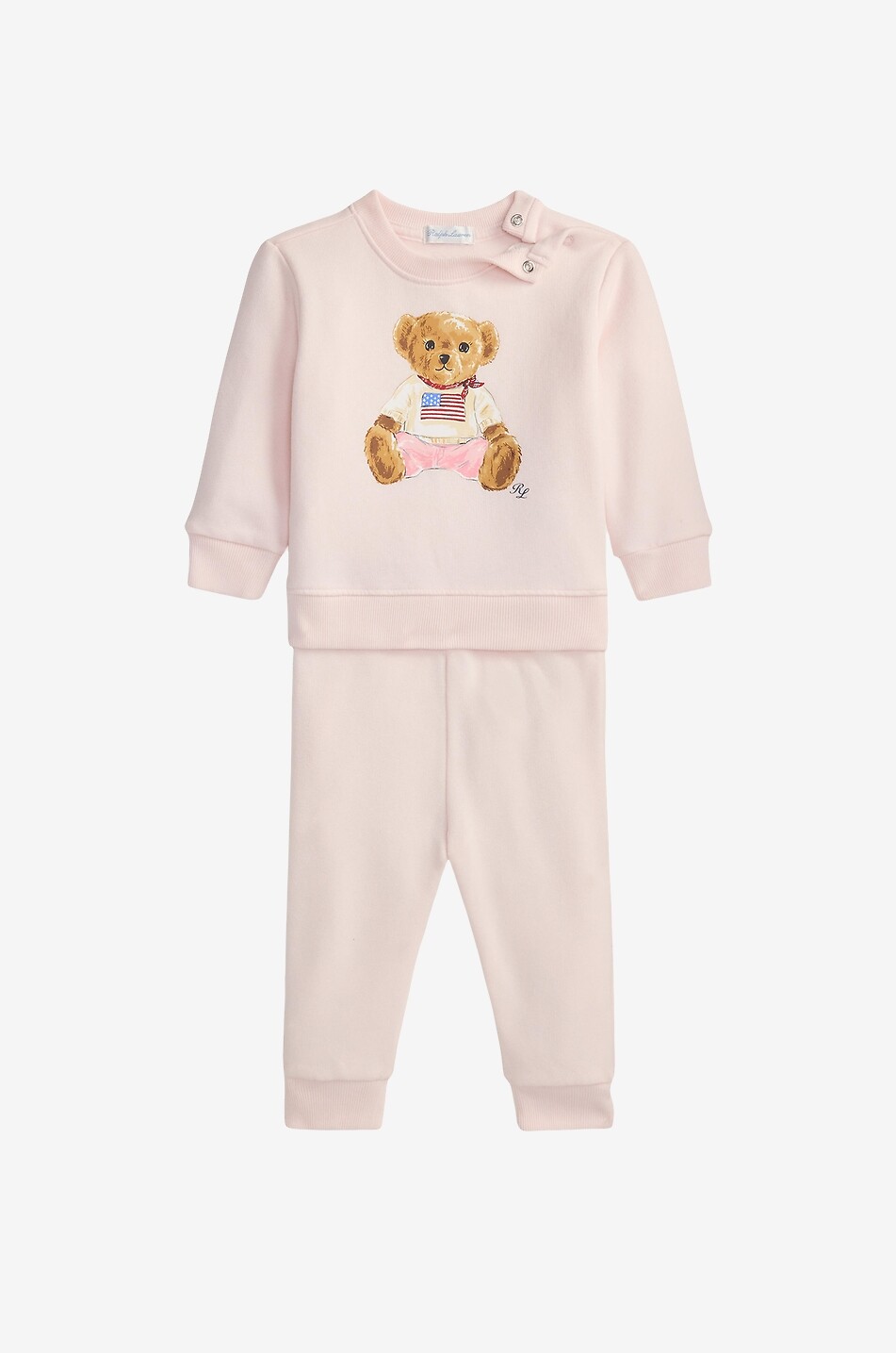 POLO RALPH LAUREN Ensemble de jogging bébé Flag Polo Bear Bébé ROSE CLAIR 1