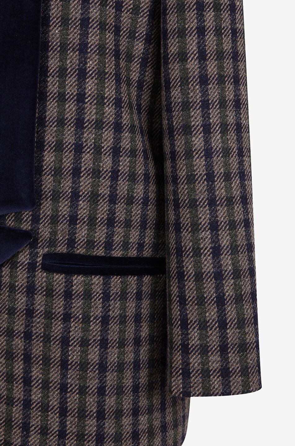 BYAN Karo-Blazer aus Wolle und Samt Alan Damen BUNT 5