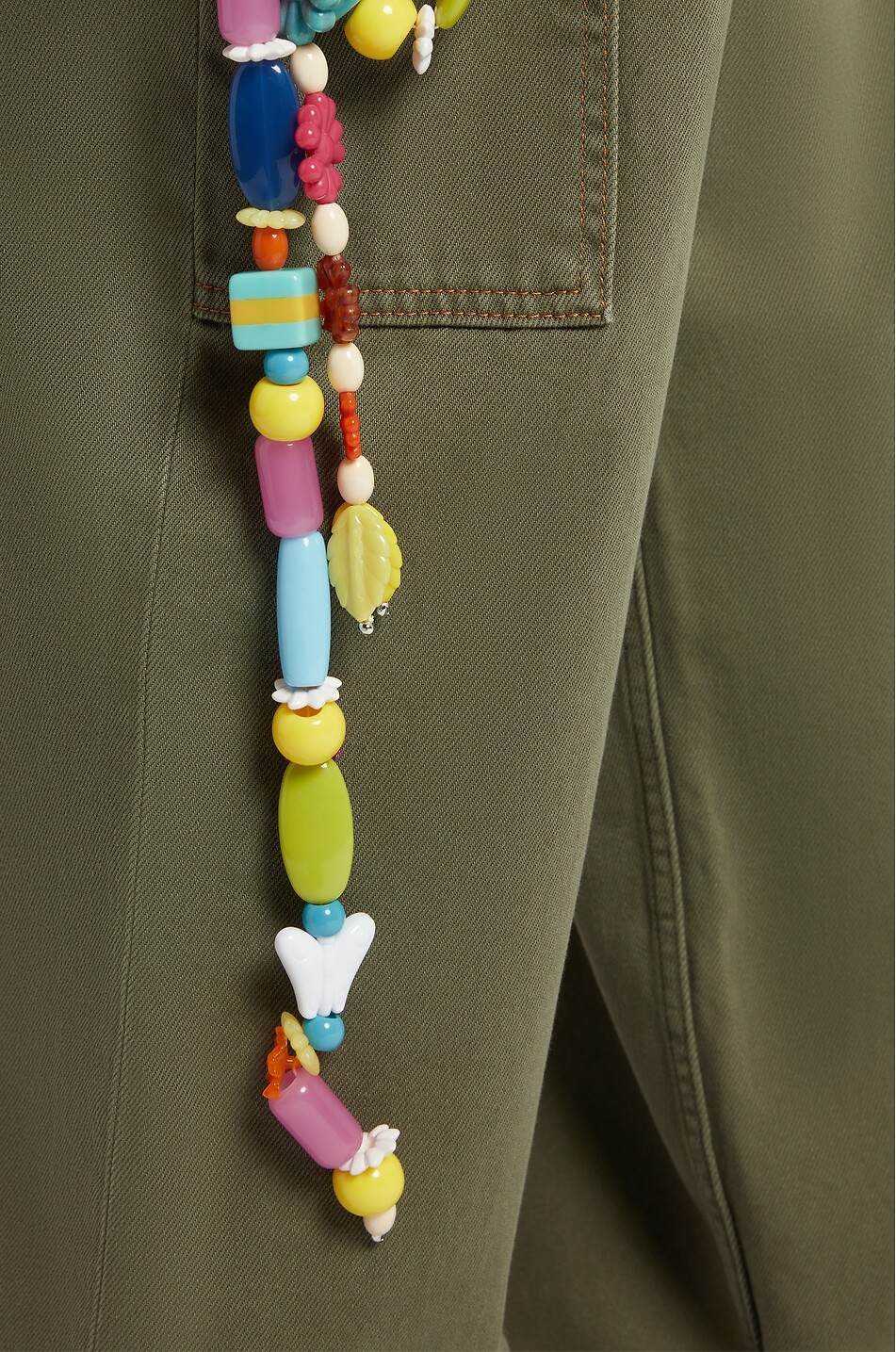 MIRA MIKATI Relaxed Carpenter straight cotton jeans Women KHAKI 3