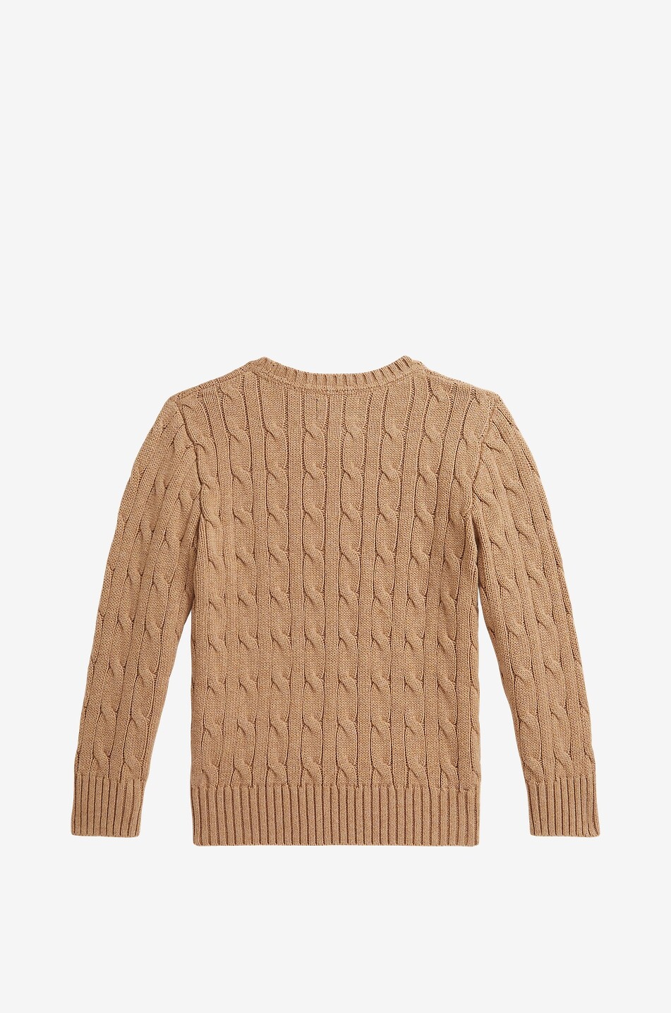 POLO RALPH LAUREN Pony boys' crewneck cable-knit cotton jumper Boy CAMEL 2