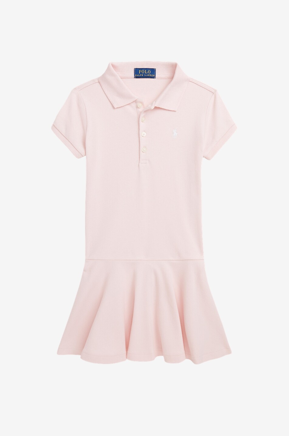 POLO RALPH LAUREN Kurzes Mädchen-Strick-Polokleid aus Baumwollpiqué Pony Mädchen HELLROSA 1