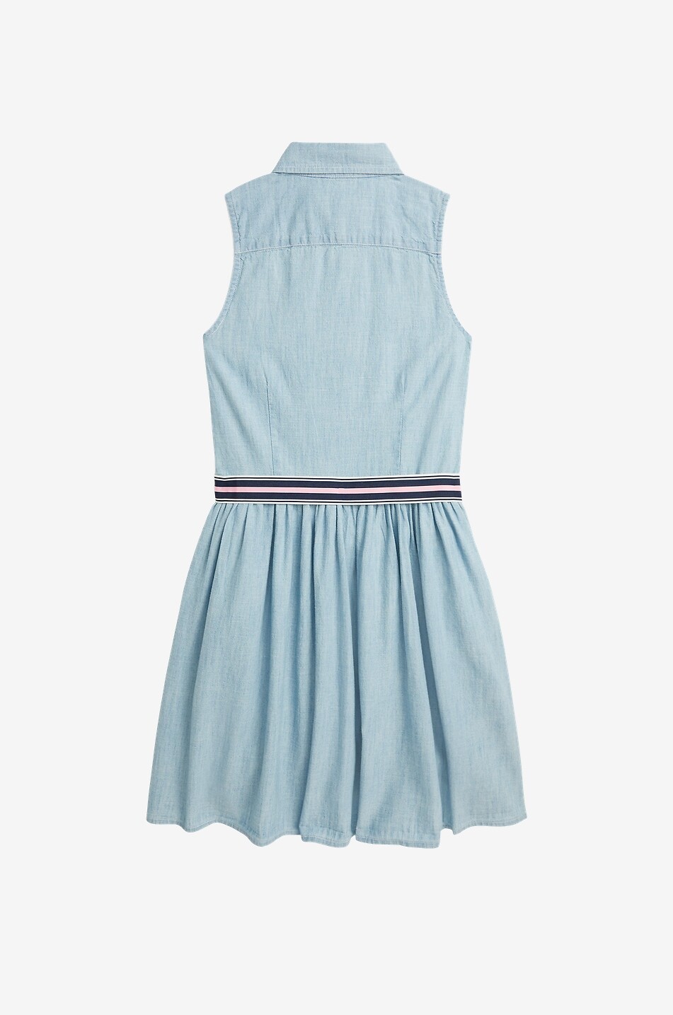 POLO RALPH LAUREN Pony sleeveless girls' chambray shirt dress Girl LIGHT BLUE 2