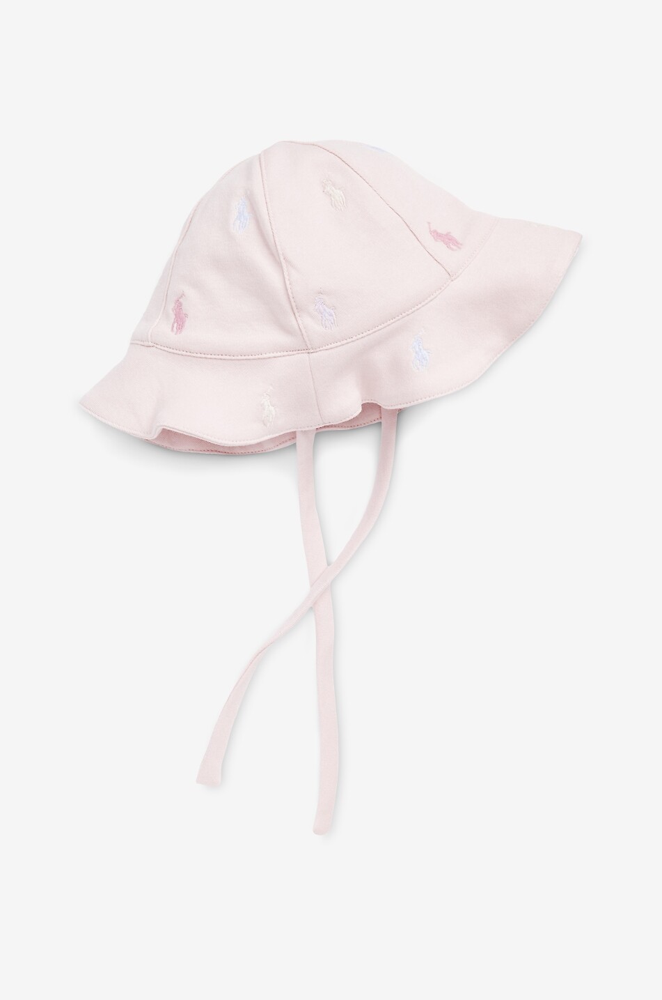 POLO RALPH LAUREN Pony All-Over cotton baby ruffled bucket hat Baby LIGHT PINK 2