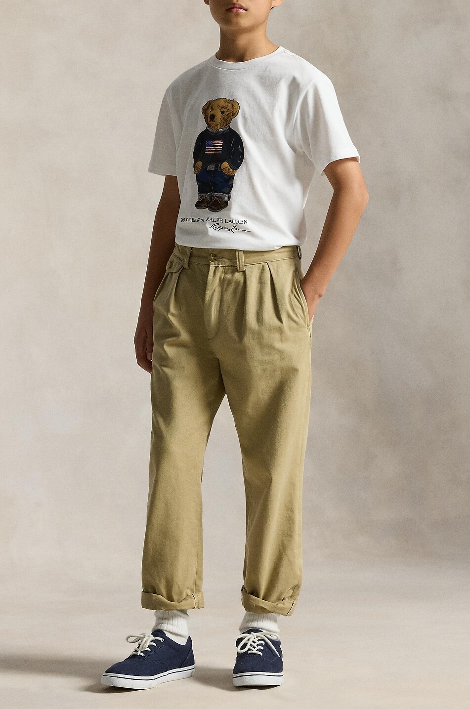 POLO RALPH LAUREN T-shirt garçon en coton imprimé Flag Polo Bear Garçon BLANC 3