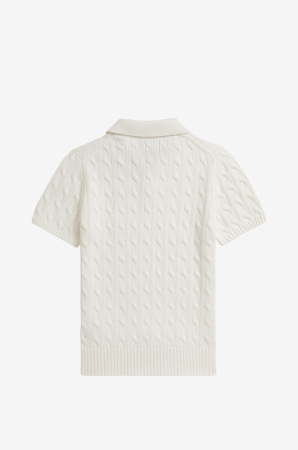 POLO RALPH LAUREN Pull polo torsadé en coton à manches courtes Pony Garçon BLANC CASSE 2