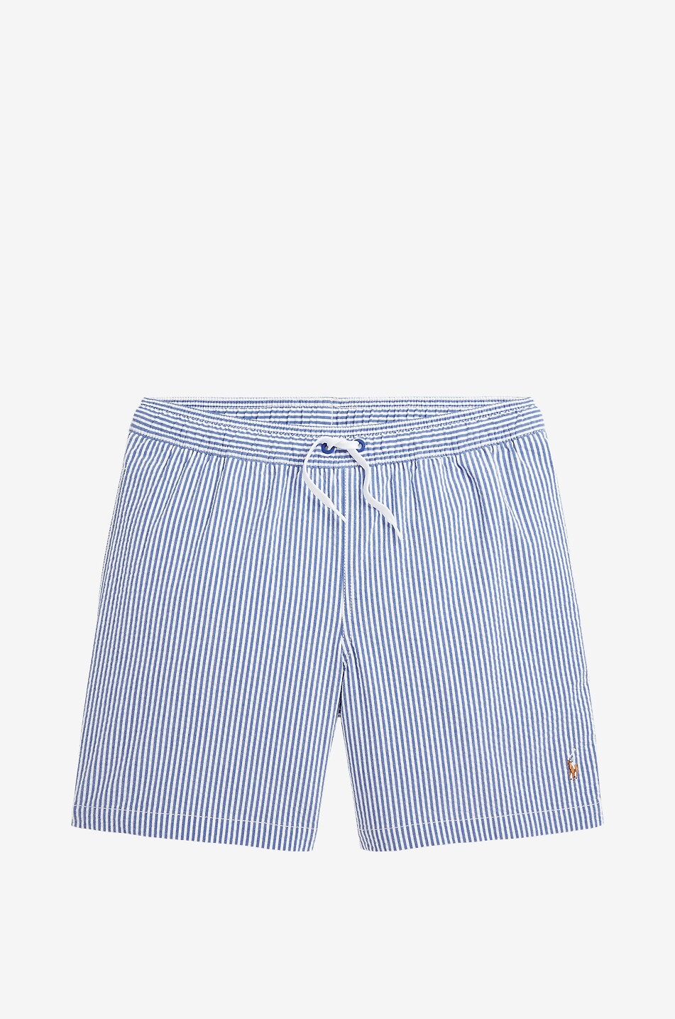 Traveler teenage boy's striped seersucker swim shorts