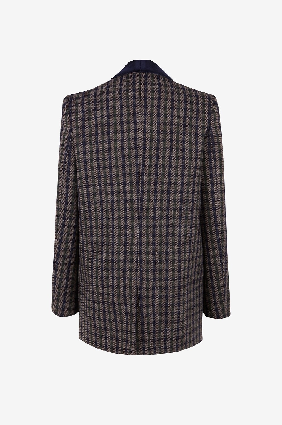 BYAN Karo-Blazer aus Wolle und Samt Alan Damen BUNT 2