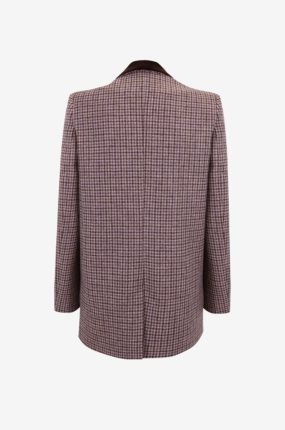 BYAN Wolf houndstooth check wool and velvet blazer Women MULTI COLOURED 2