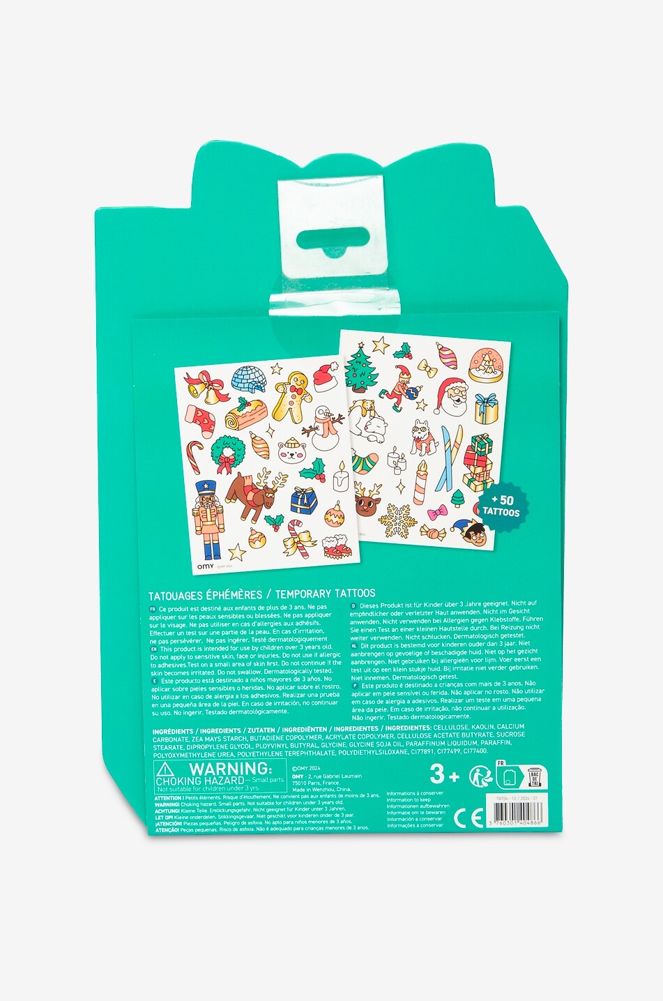 OMY Ho Ho HO Temporary children's tattoos Unisex MULTI COLOURED 2