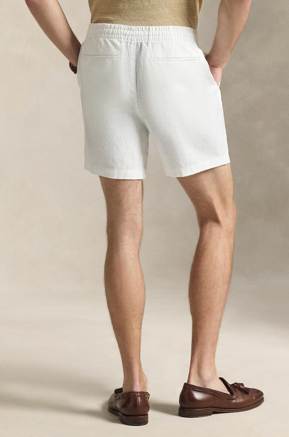 POLO RALPH LAUREN Short en lin Pony 6 '' Homme BLANC 6