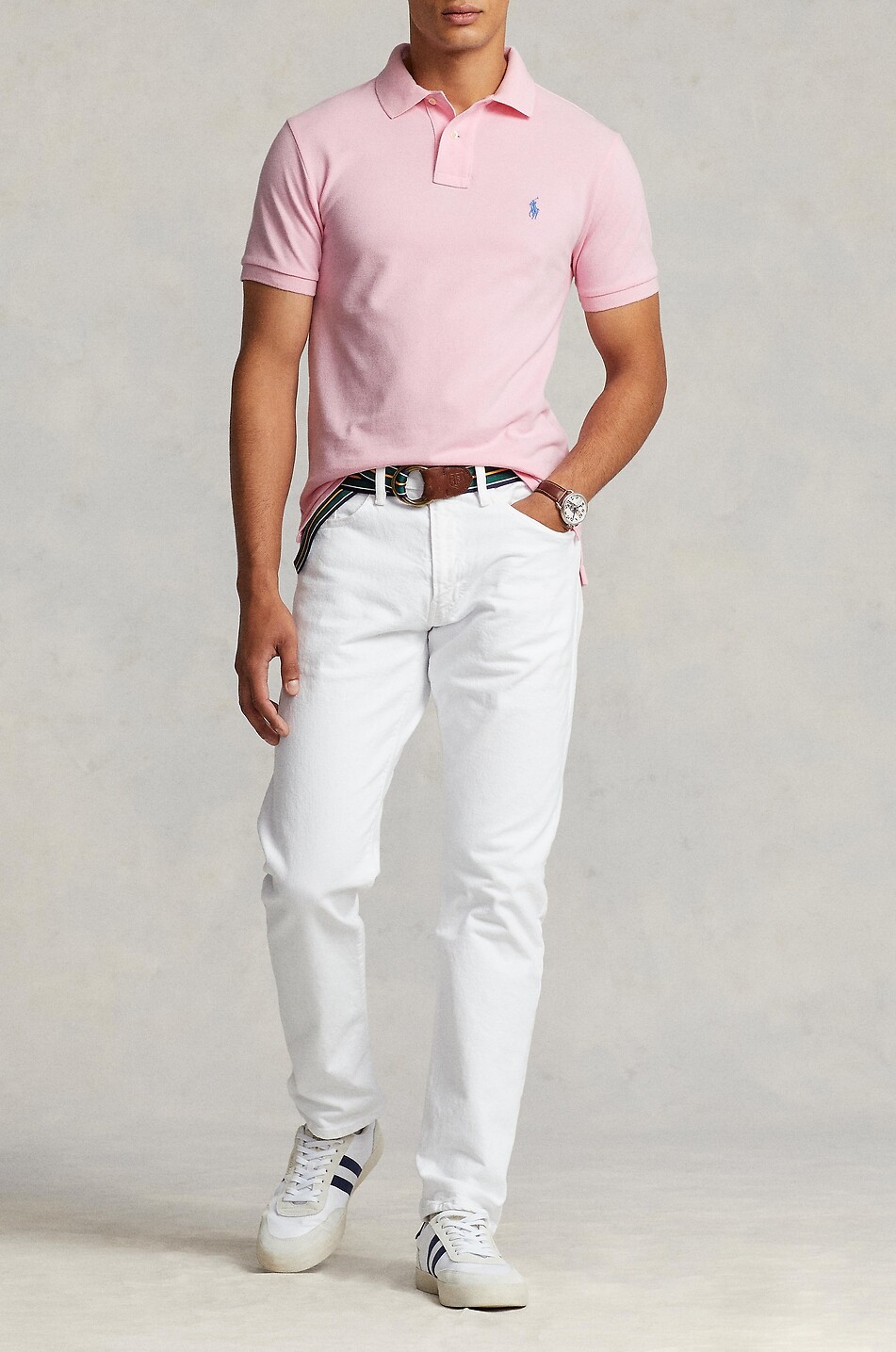 POLO RALPH LAUREN Polo à manches courtes en coton piqué Pony Slim Fit Homme ROSE CLAIR 2