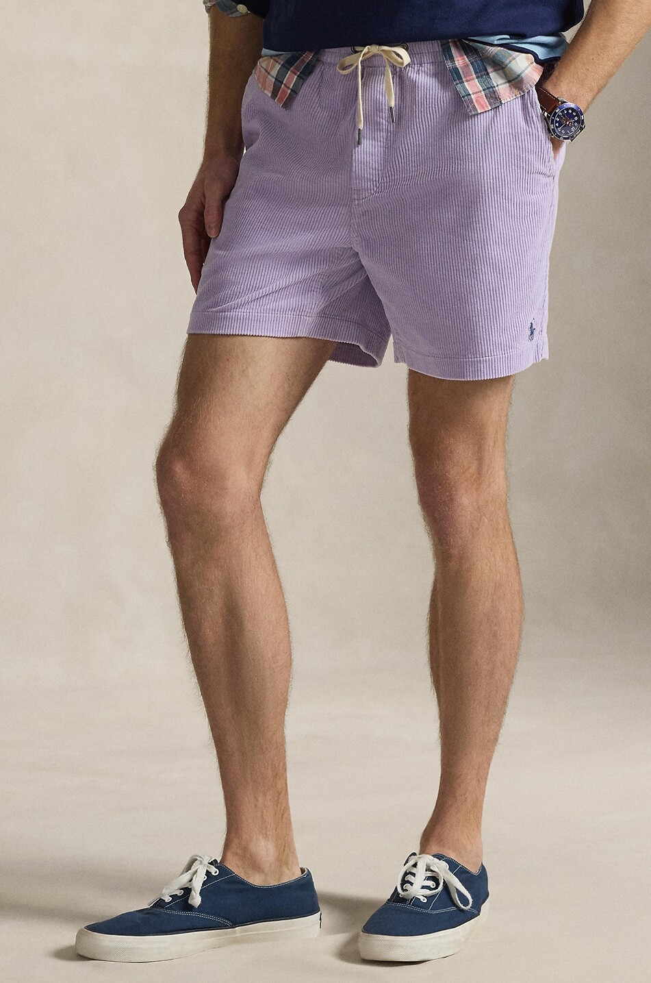 POLO RALPH LAUREN Pony 6'' corduroy shorts Men PURPLE 8