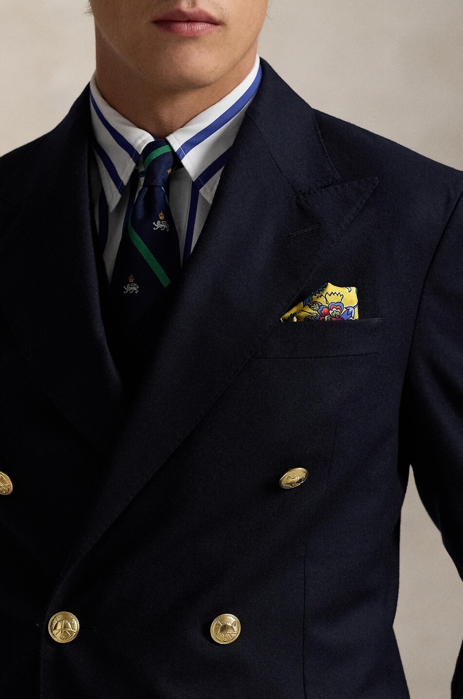 POLO RALPH LAUREN Polo double-breasted tailored wool blazer Men DARK BLUE 4