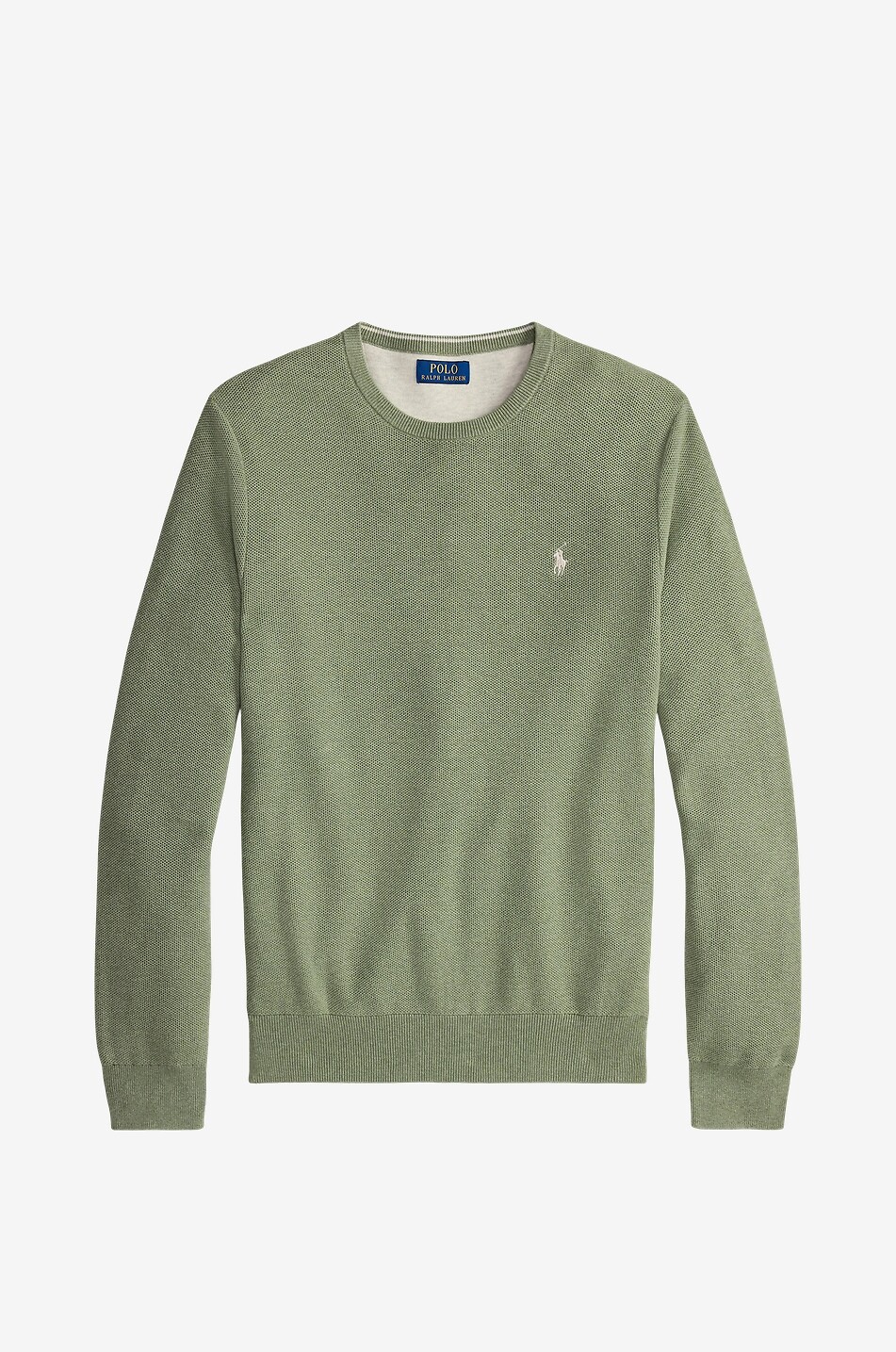 Pony cotton piqué crewneck jumper