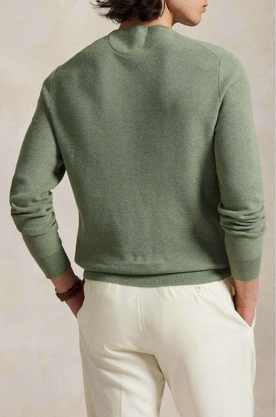 POLO RALPH LAUREN Pony cotton piqué crewneck jumper Men GREEN 3