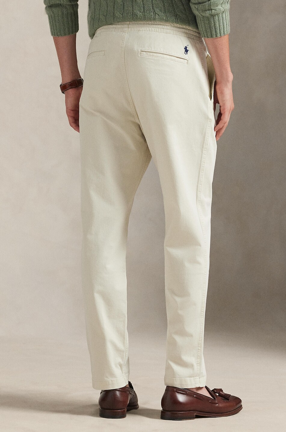 POLO RALPH LAUREN Pony Classic Fit cotton twill trousers Men BEIGE 3