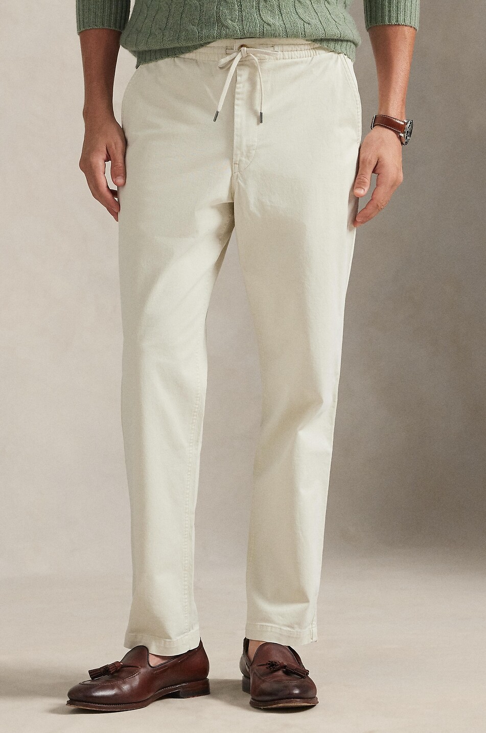 POLO RALPH LAUREN Pony Classic Fit cotton twill trousers Men BEIGE 5