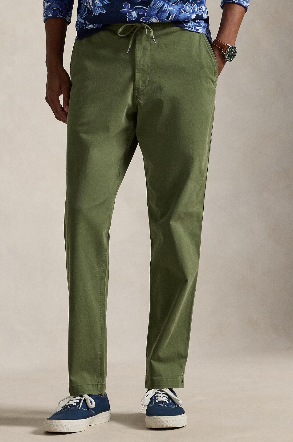 POLO RALPH LAUREN Pantalon en sergé de coton Pony Classic Fit Homme VERT MOYEN 5