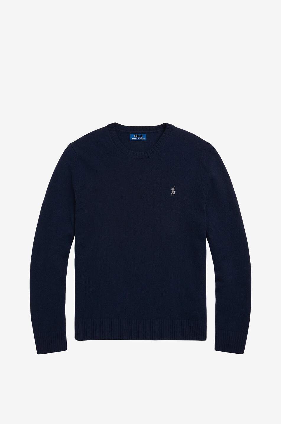 POLO RALPH LAUREN Pull fin à col rond en laine et cachemire Pony Homme BLEU FONCE 1