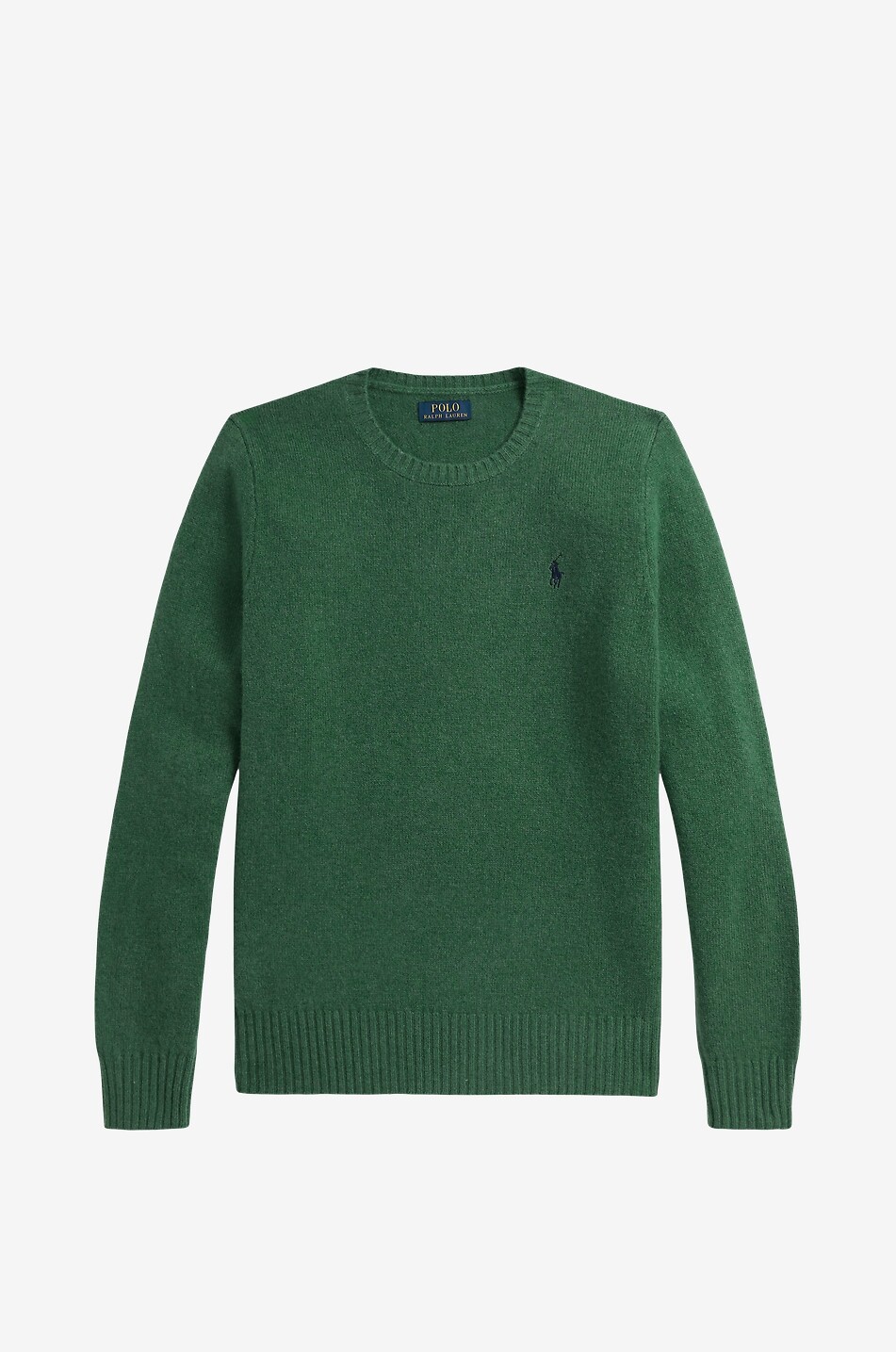 POLO RALPH LAUREN Pull fin à col rond en laine et cachemire Pony Homme VERT 1