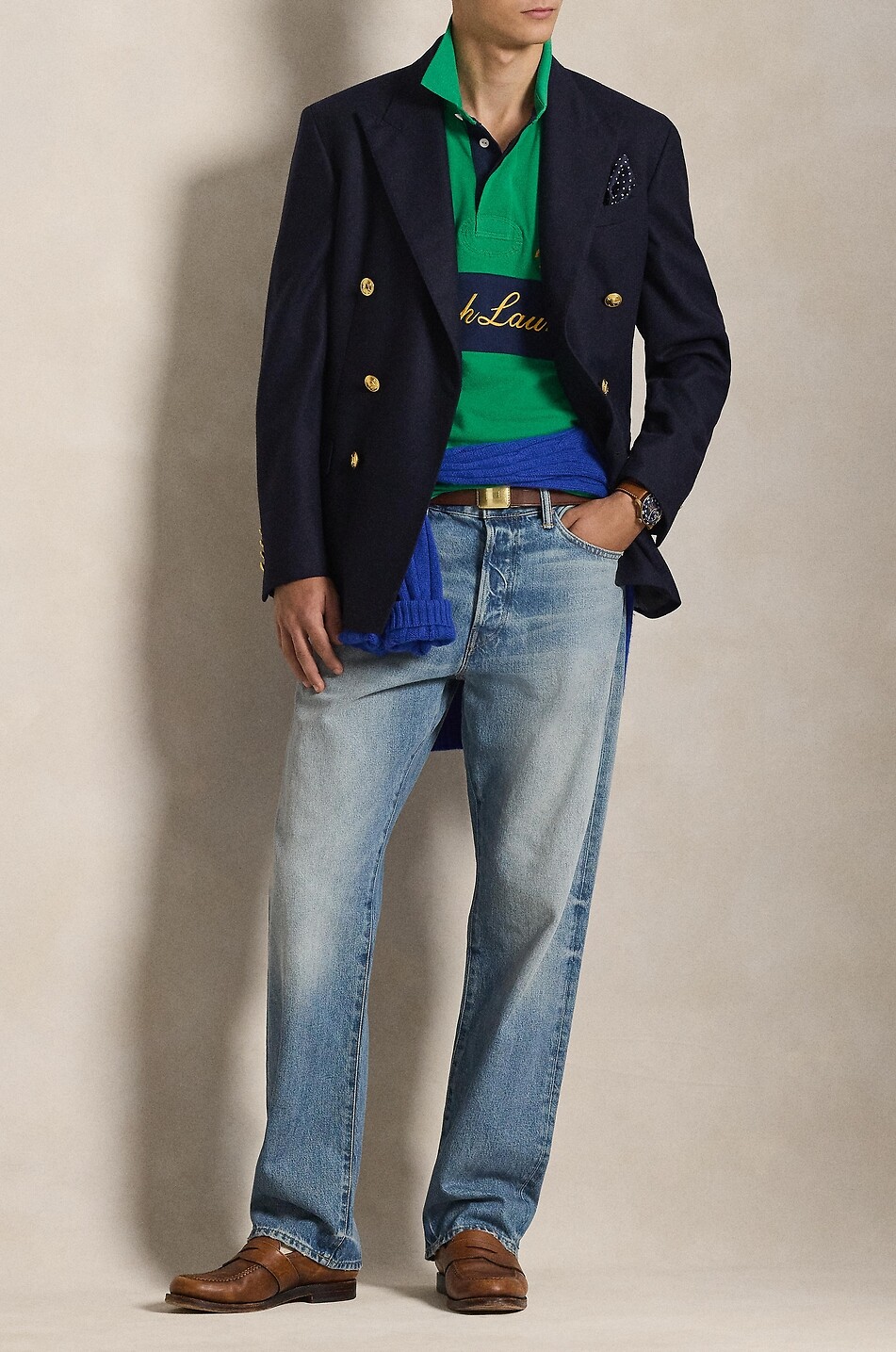 POLO RALPH LAUREN Baumwollpiqué-Kurzarm-Polohemd Double Pony Herren DUNKELGRÜN 2