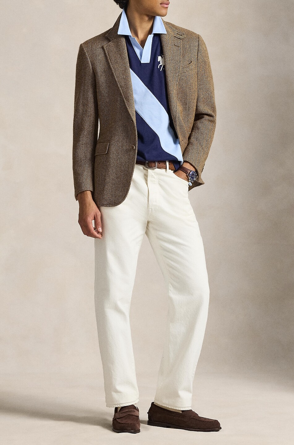 POLO RALPH LAUREN Double Pony cotton piqué short-sleeved polo shirt Men DARK BLUE 2