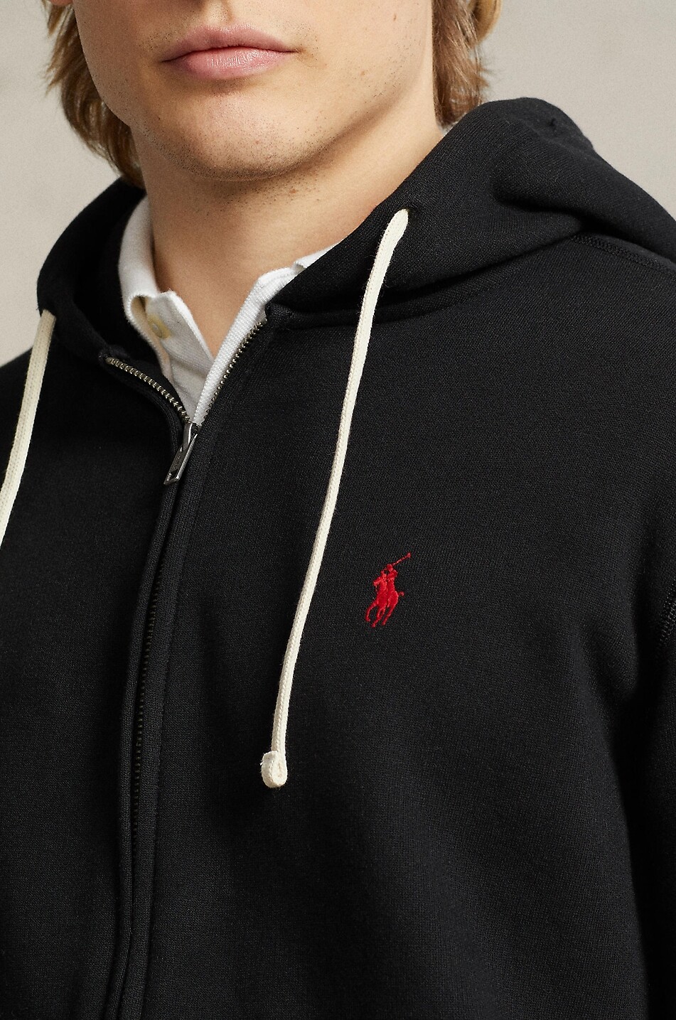 POLO RALPH LAUREN Sweat-shirt zippé à capuche en coton mélangé Pony Homme NOIR 7