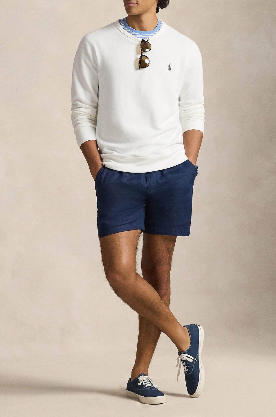 POLO RALPH LAUREN Pony cotton blend crewneck sweatshirt Men WHITE 2