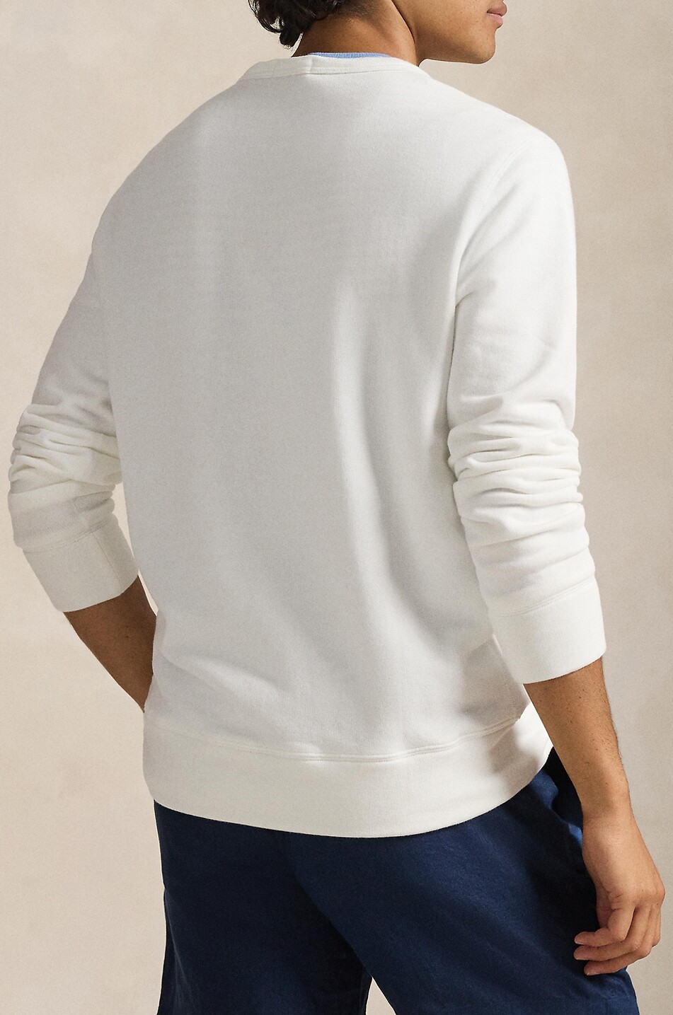 POLO RALPH LAUREN Pony cotton blend crewneck sweatshirt Men WHITE 3
