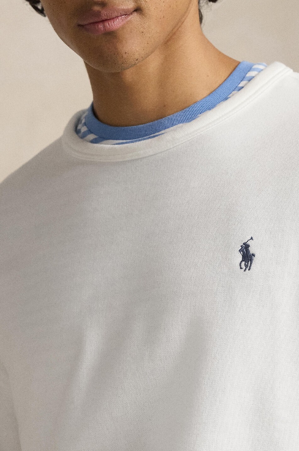 POLO RALPH LAUREN Pony cotton blend crewneck sweatshirt Men WHITE 4