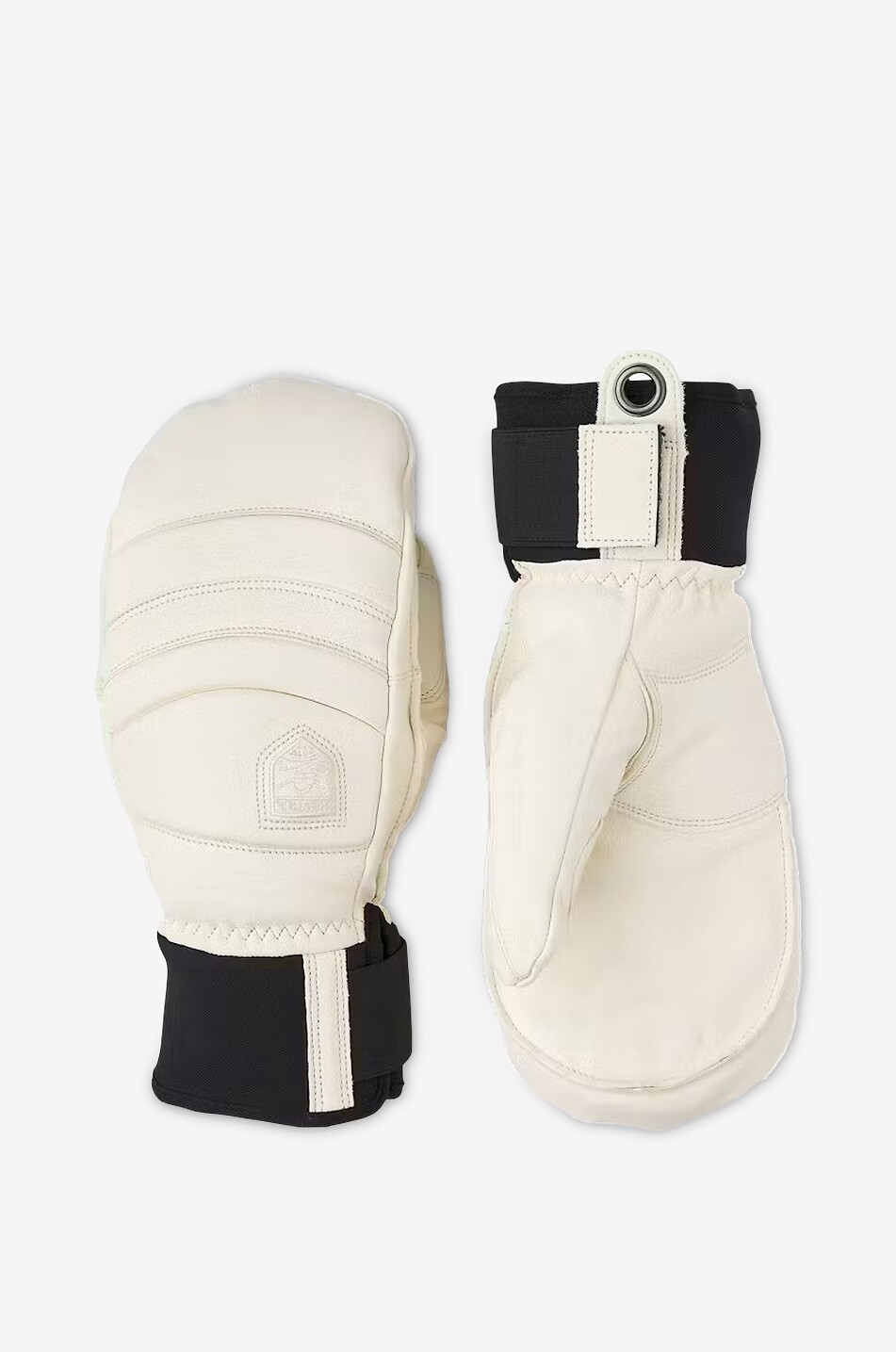 HESTRA Leder-Ski-Fausthandschuhe Fall Line Damen Hellbeige 1