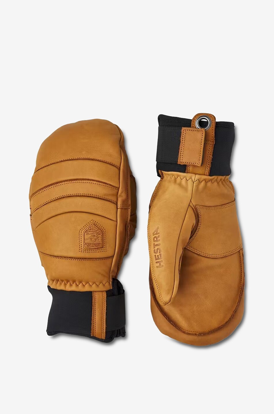 HESTRA Moufles de ski en cuir Fall Line Homme MARRON 1