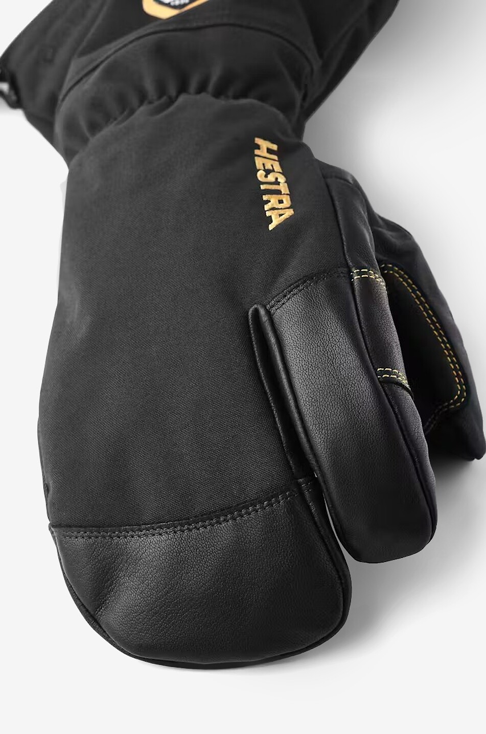 HESTRA Gant de ski trois doigts en cuir Army Homme NOIR 3